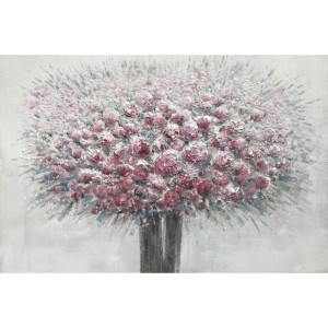 Quadro dipinto vaso fiori 120X80
