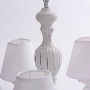 Lampadario a cinque bracci bianco Ø46H98
