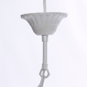 Lampadario a cinque bracci bianco Ø46H98