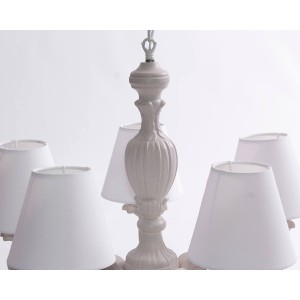 Lampadario a cinque bracci tortora Ø46H95