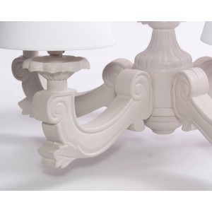 Lampadario a cinque bracci tortora Ø46H95