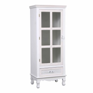 Vetrinetta bianca in pino 48X32H120