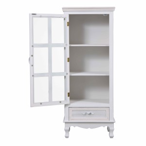 Vetrinetta bianca in pino 48X32H120
