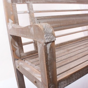 Panchina intagliata in legno di abete 115X45H85