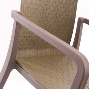 Sedia in resina verde 56X55H80,5