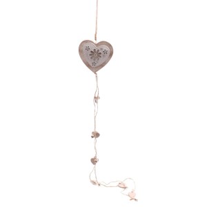 Decorazione cuore in metallo in confezione da 4