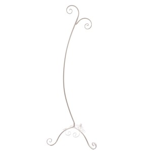 Appendino a stelo in metallo bianco H120