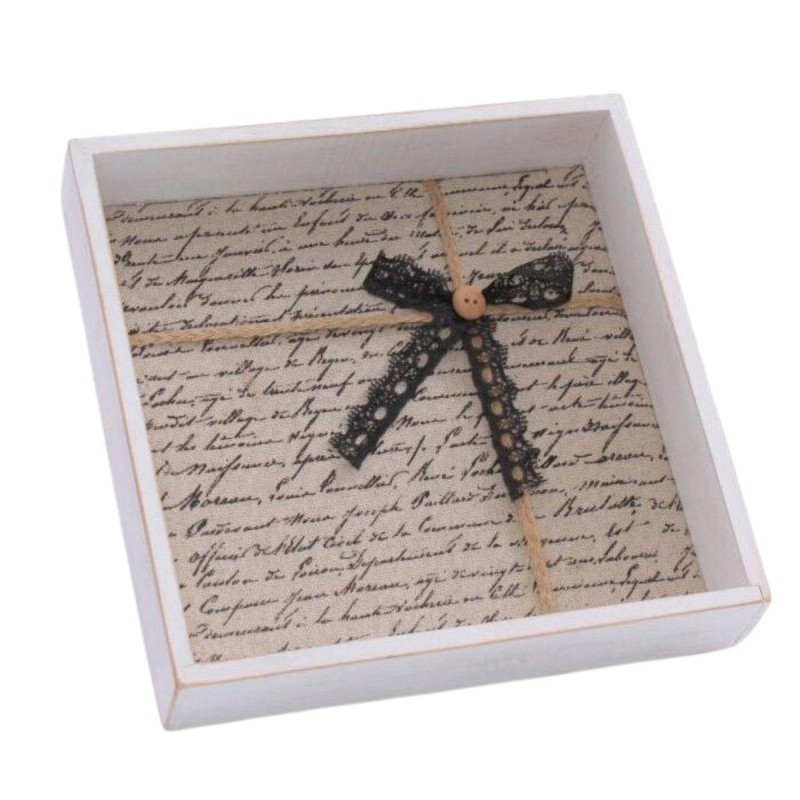 Vuotatasche in legno e stoffa 24X24H5