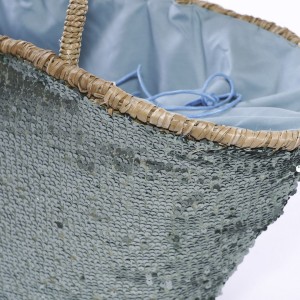 Borsa in palma con paillettes 60H30