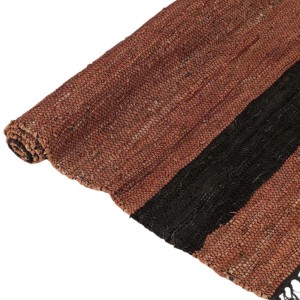 Tappeto in cotone e pelle 75X150