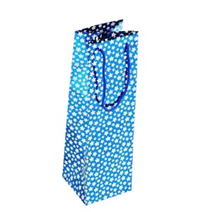 Shopper in carta blu 10x10H3 in confezione da 6