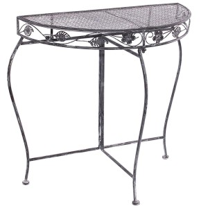 Consolle in metallo grigio anticato 75X36H74