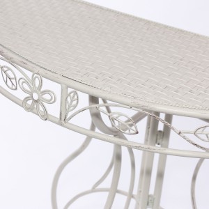 Consolle in metallo bianco 80X36H74
