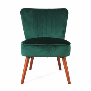 Poltrona in velluto verde 60X70H80