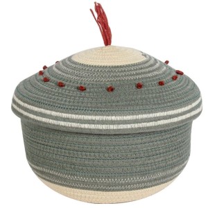 Cesto in cotone grigio Ø28H19
