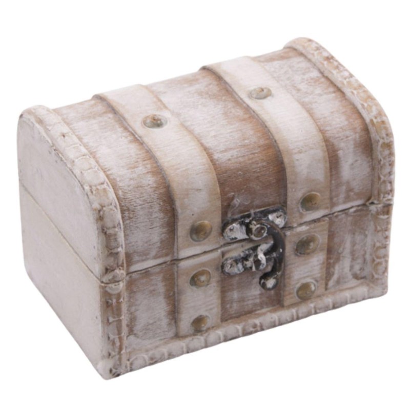 Baule piccolo in legno bianco 13X9H8.