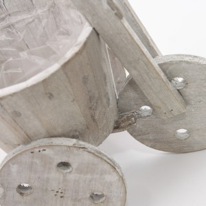 Vaso portafiori in legno 13X18H20,5