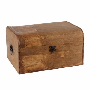 Baule bombato in legno 40X30H22