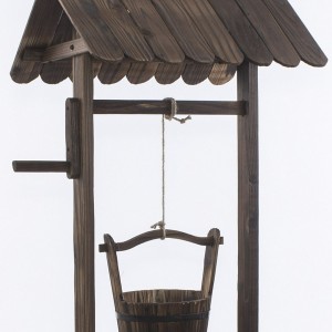 Decorazione pozzo in abete 55X55H118