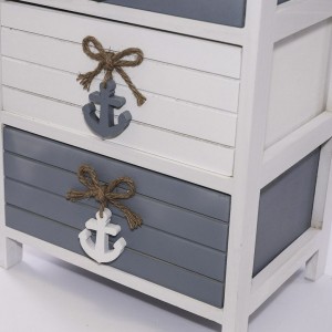 Cassettiera bicolore in abete 40X29H73