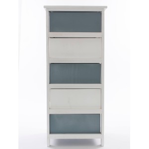 Cassettiera bicolore in abete 40X29H90