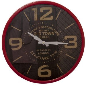Orologio in metallo rosso Ø34