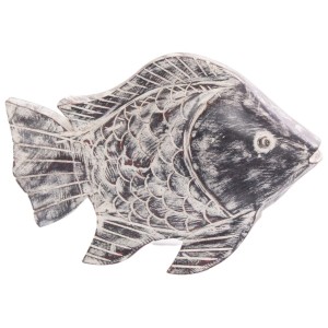 Pesce decorativo in legno di mango 29X7H19