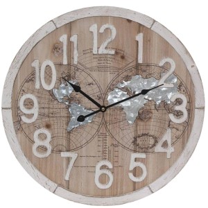 Orologio in mdf e metallo Ø50