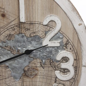 Orologio in mdf e metallo Ø50