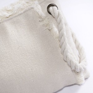 Pochette in tela di cotone beige 30XH20