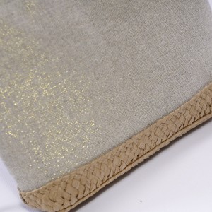 Pochette in tela beige e fibre naturali 22XH18