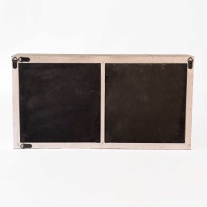 Mensola decorativa in abete e metallo 61X12H32