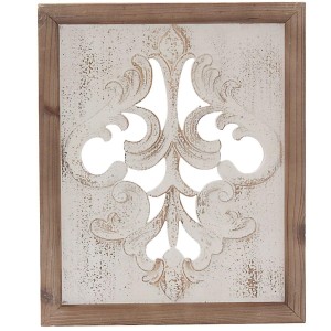 Pannello decorativo in abete intagliato 45X2H54