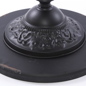 Tavolo da caffè in metallo nero e abete Ø50H63
