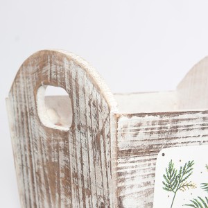 Vaschetta in legno di abete "Mimosa" 19,5X19,5H13