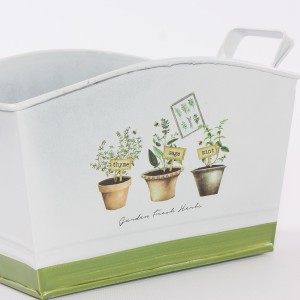 Vaschetta in latta "Fresh Herbs" 21x15x14