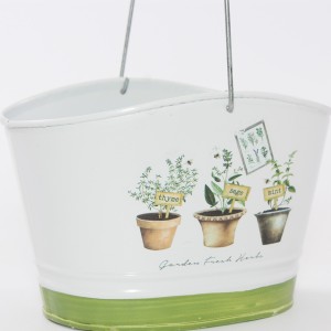 Vaschetta in latta "Fresh Herbs" 18,5x13,5H12,5