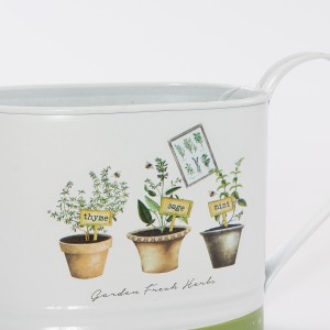 Annaffiatoio in latta "Fresh Herbs" 32X10,5H12