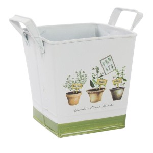 Vaschetta in latta "Fresh Herbs" 14X14H14