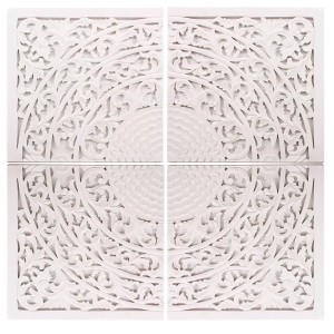 Pannello decorativo in mdf bianco 120x3H120