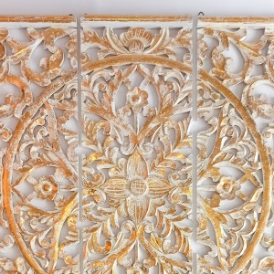 Pannello decorativo in mdf dorato 120x3H120
