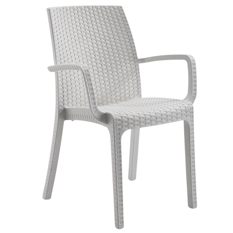 Poltrona bianca "Indiana" 57x59H86