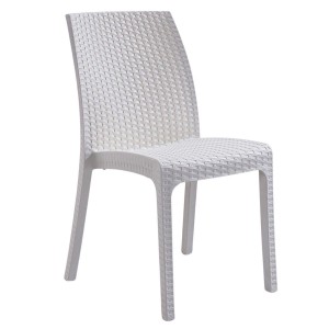 Sedia in resina bianca "Virginia" 57x59H86