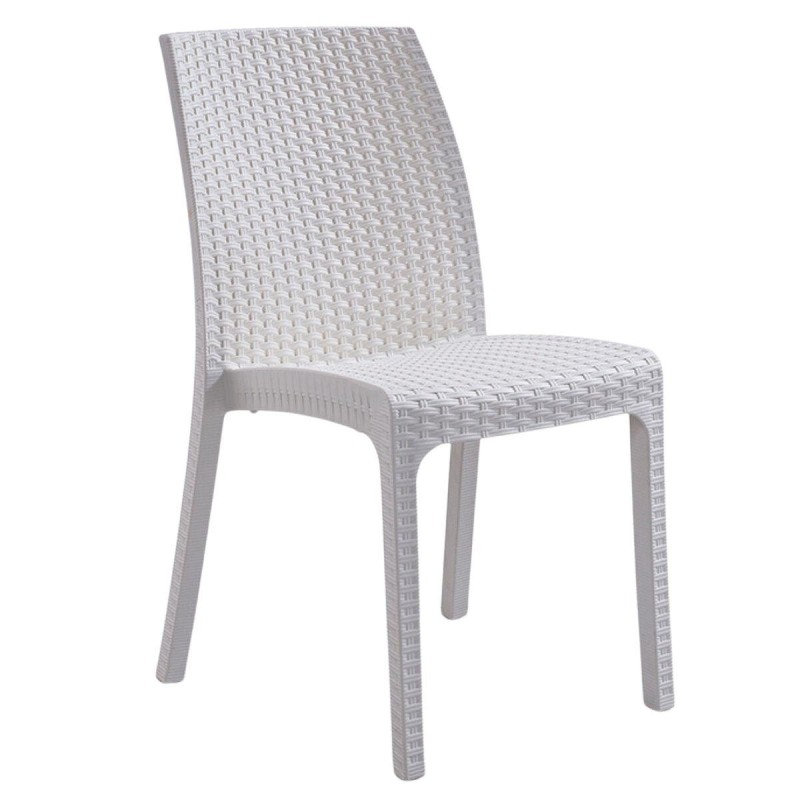 Sedia in resina bianca "Virginia" 57x59H86