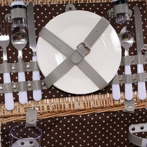 Cesto da picnic rettangolare in vimini 38X26H20