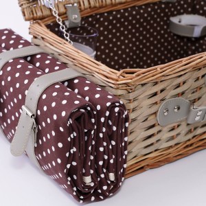 Cesto da picnic rettangolare in vimini 38X26H20