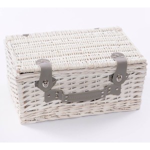 Cesto da picnic in vimini sbiancato 46X33H21