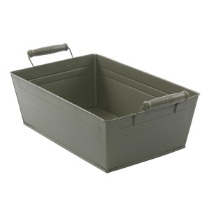 Vaschetta in latta verde 35X23H12