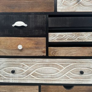 Cassettiera in mango scuro 80X40H100