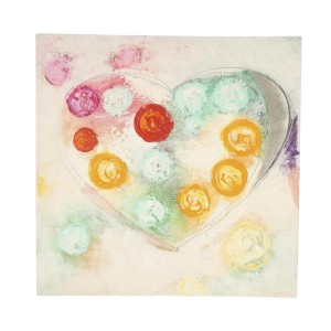 QUADRO DIP.CUORE COLORATO CM.
